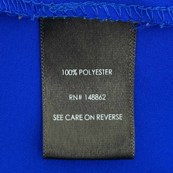 Torrid Harper Vibrant Blue Zipper V-Neck Roll-Tab Sleeve Popover Blouse Top 1X - Picture 7 of 8